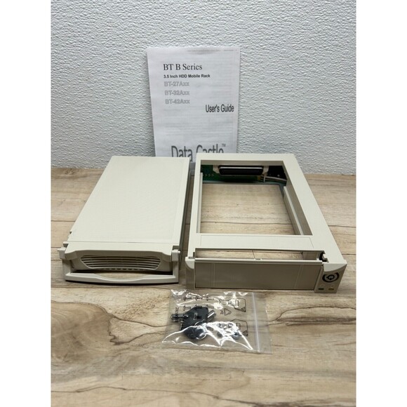 Data Cstle BT-32 RH Enhanced HDD Mobile Rack Shock Absorber Aluminum Tray W Keys - Picture 3 of 16